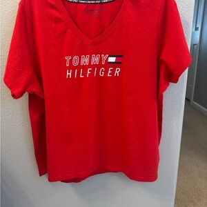 Tommy Hilfiger Sport Bold Red Tee Size 1X